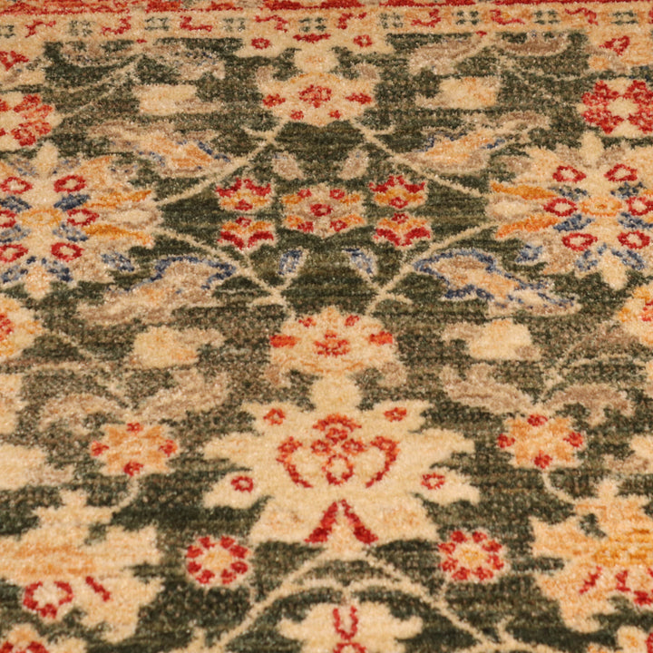 Green Traditional Turkish Rug 4x6 Ft