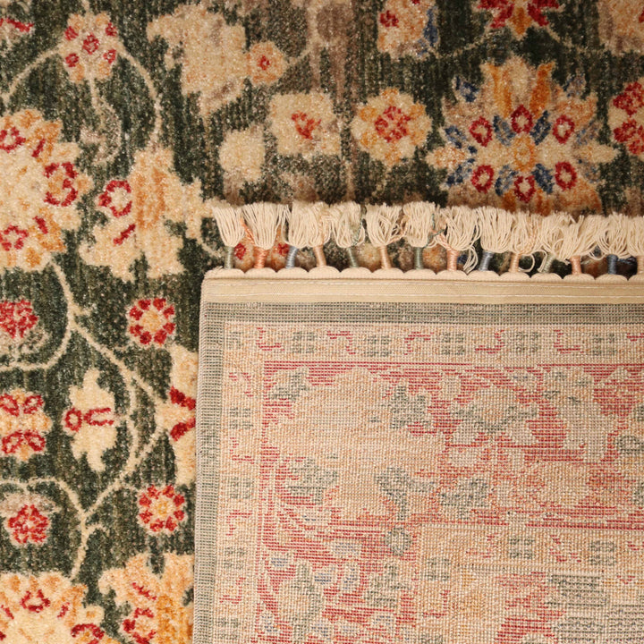 Green Traditional Turkish Rug 4x6 Ft