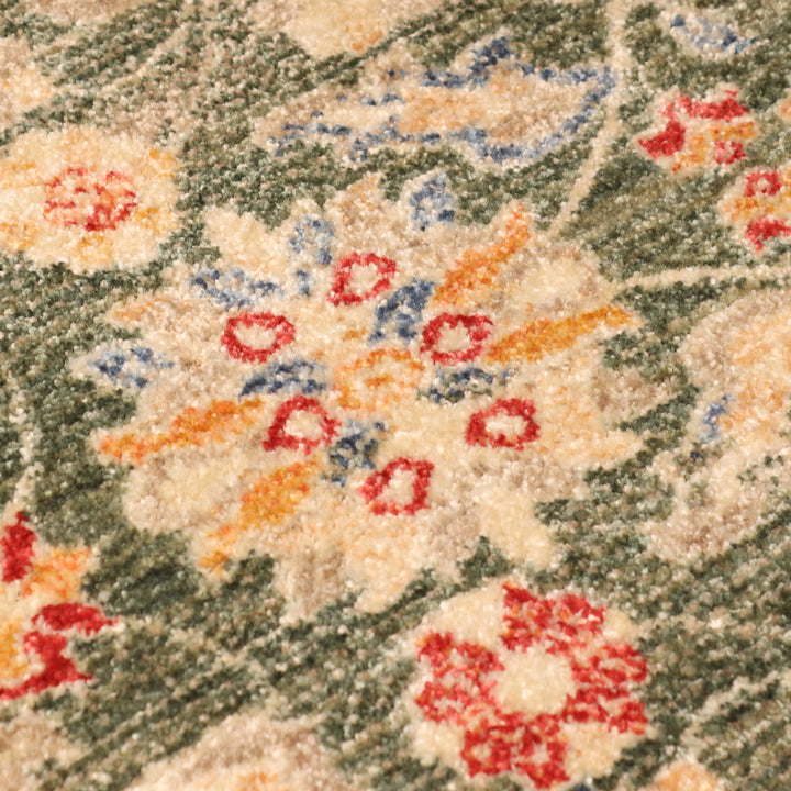 Green Traditional Turkish Rug 4x6 Ft