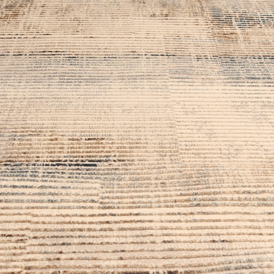 Beige Strip Turkish Rug 4x6 Ft