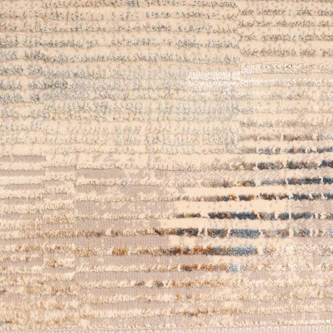 Beige Strip Turkish Rug 4x6 Ft