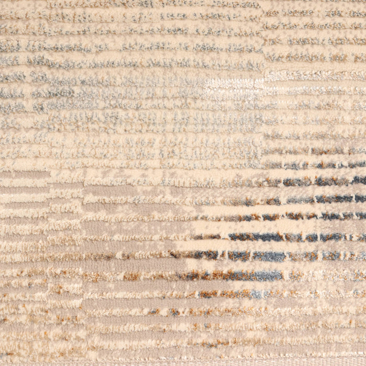 Beige Strip Turkish Rug 4x6 Ft