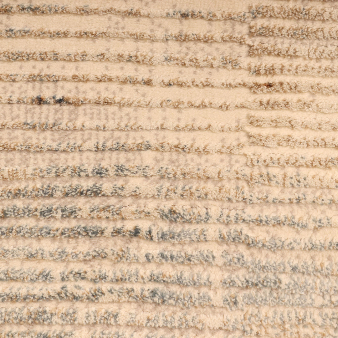Beige Strip Turkish Rug 4x6 Ft