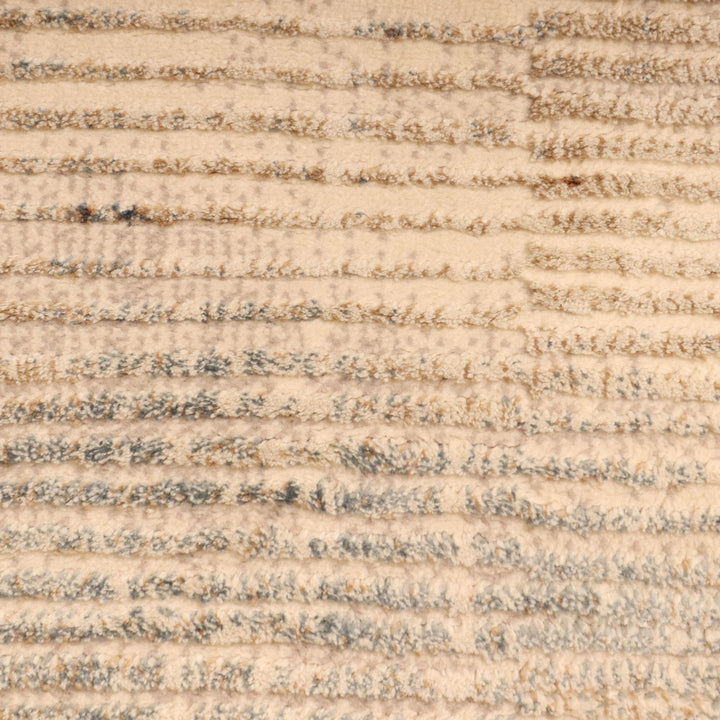 Beige Strip Turkish Rug 4x6 Ft