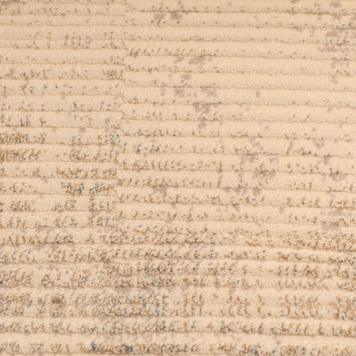 Beige Strip Turkish Rug 4x6 Ft