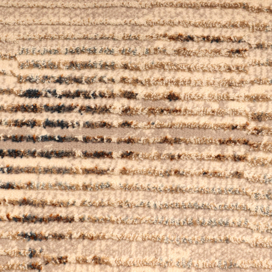 Beige Strip Turkish Rug 4x6 Ft