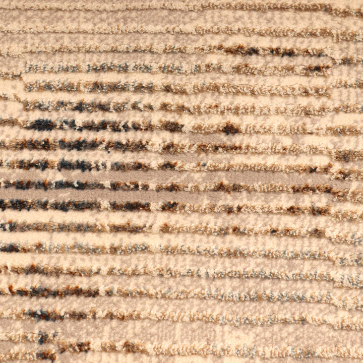 Beige Strip Turkish Rug 4x6 Ft