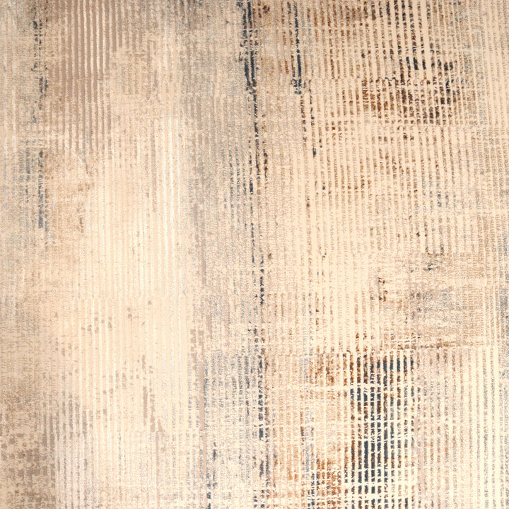 Beige Strip Turkish Rug 4x6 Ft