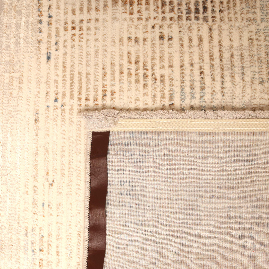 Beige Strip Turkish Rug 4x6 Ft