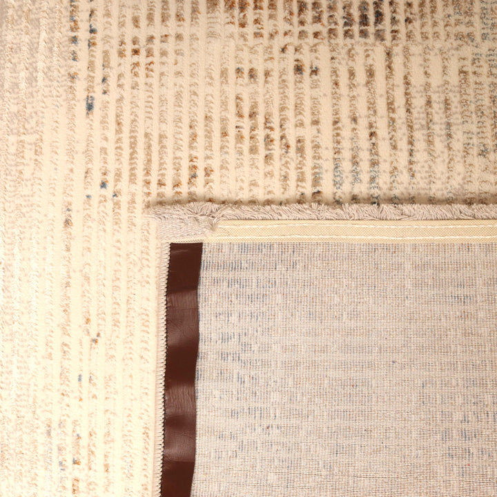 Beige Strip Turkish Rug 4x6 Ft