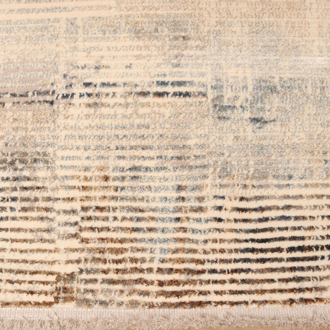 Beige Strip Turkish Rug 4x6 Ft