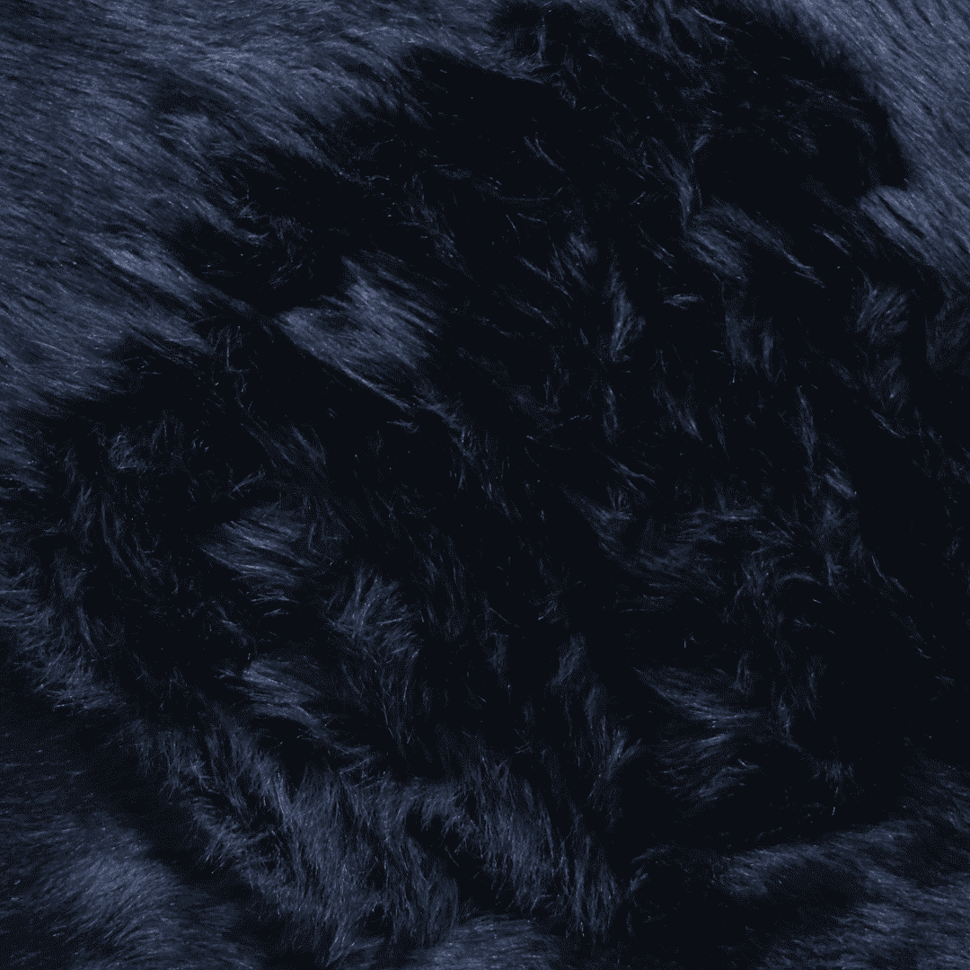 Black Round Fur 4X4 FT