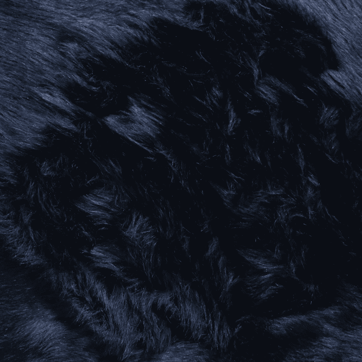 Black Round Fur 4X4 FT