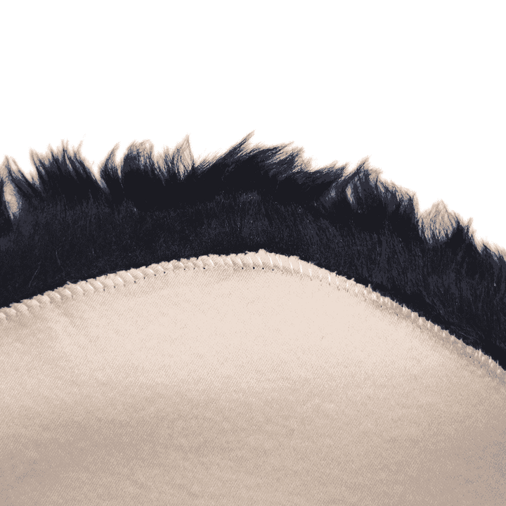 Black Round Fur 4X4 FT