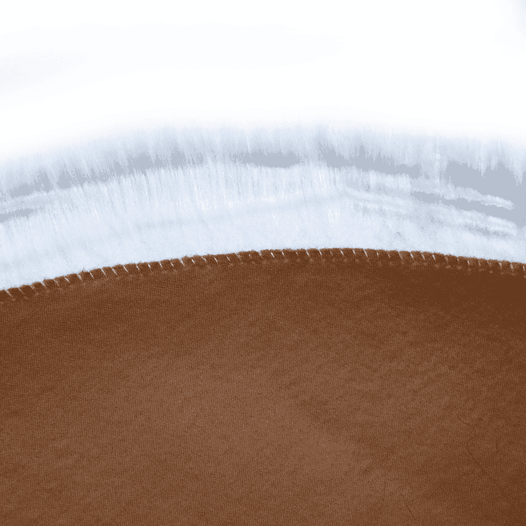 White Round Fur 80X80 CM