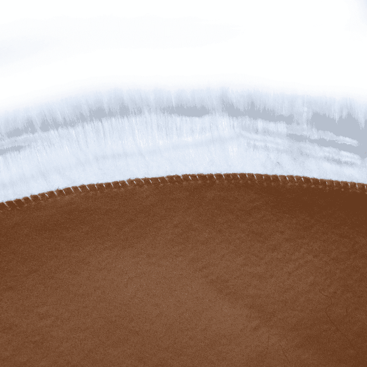 White Round Fur 80X80 CM