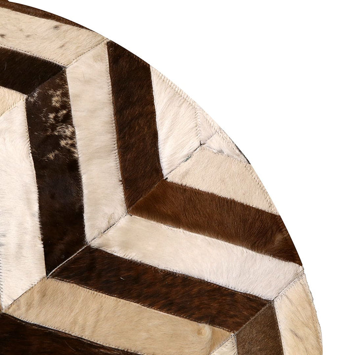 Patchwork Round Rug 3x3 FT