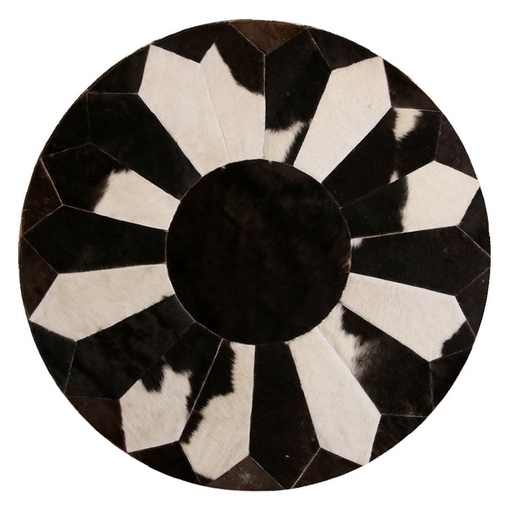 Patchwork Round Rug 3x3 FT