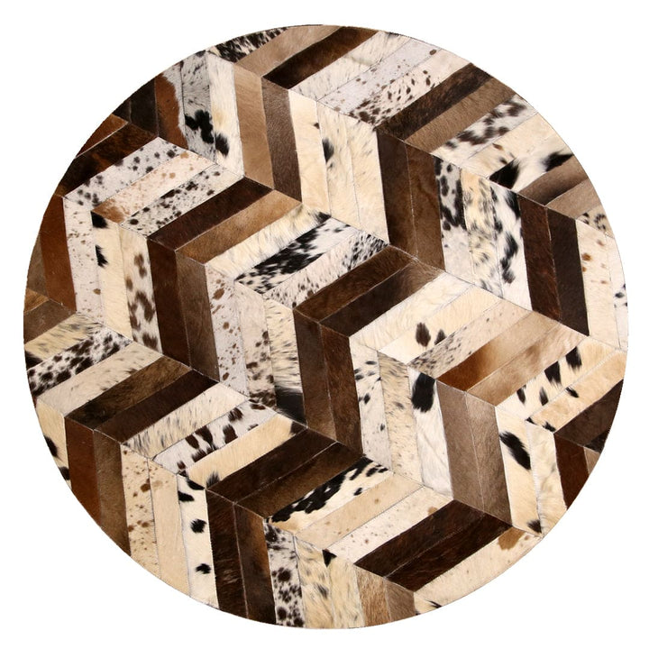 Patchwork Round Rug 3x3 FT