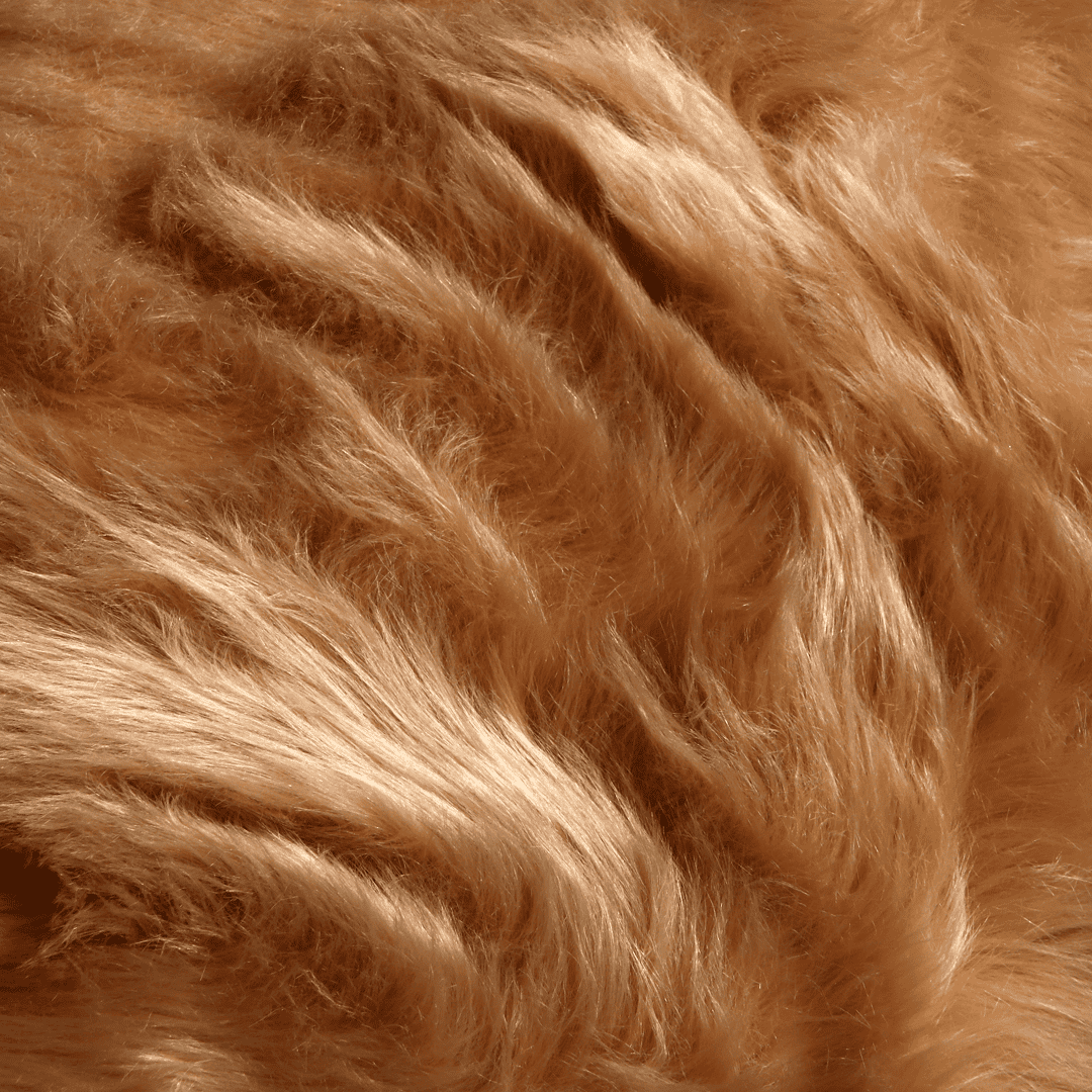 Beige Gold Fur-Runner Shape 2x6 ft