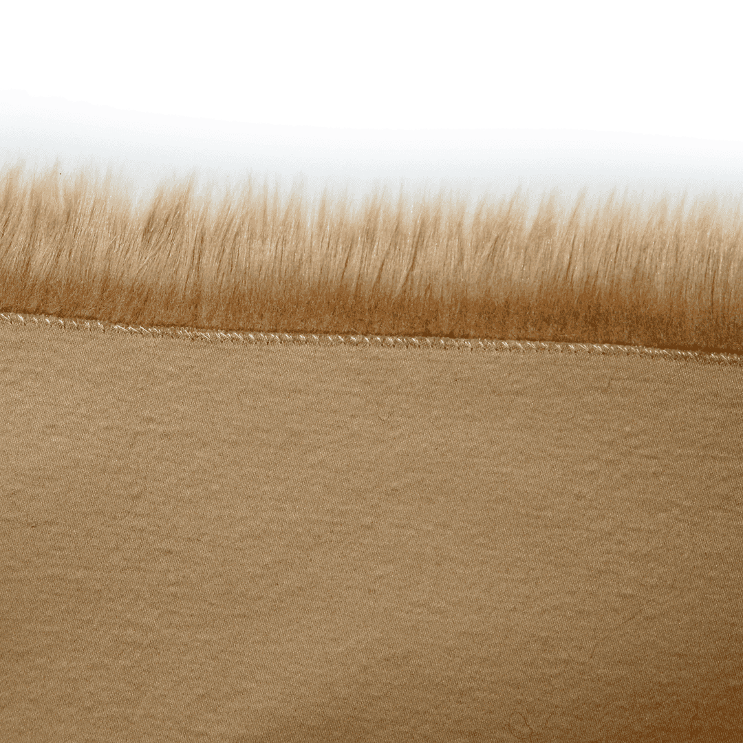 Beige Gold Fur-Runner Shape 2x6 ft