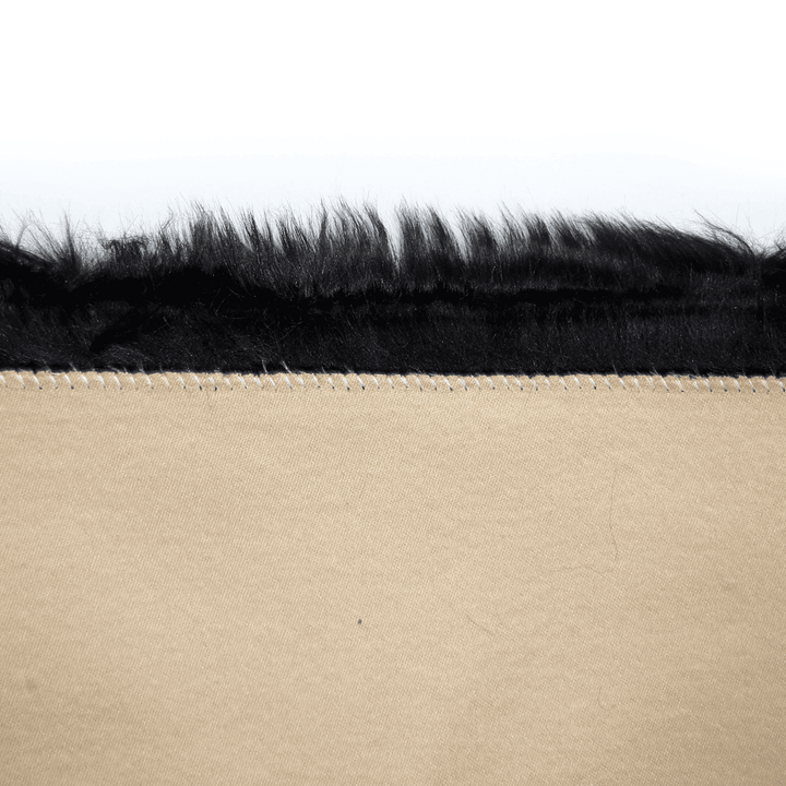 Black Small Fur Throw 2x3 ft