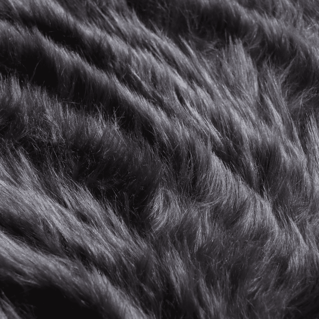 Charcoal Grey Fur Runner 2x6 ft