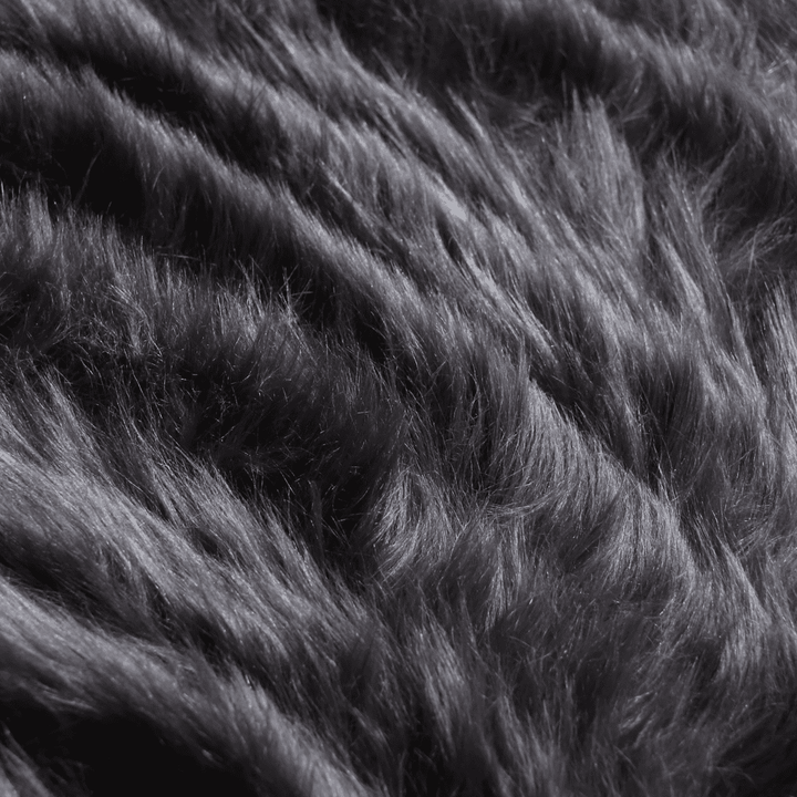 Charcoal Grey Fur Runner 2x6 ft