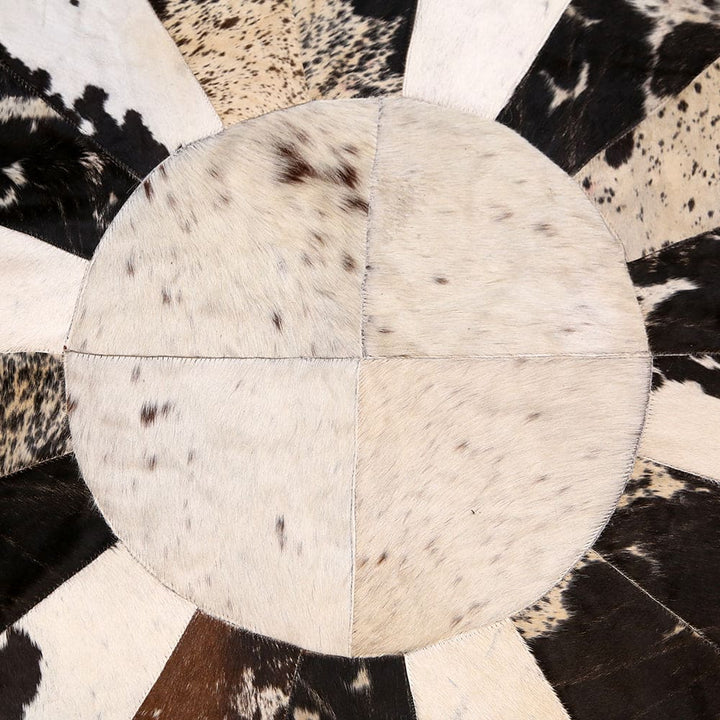 Patchwork Round Rug 3x3 FT