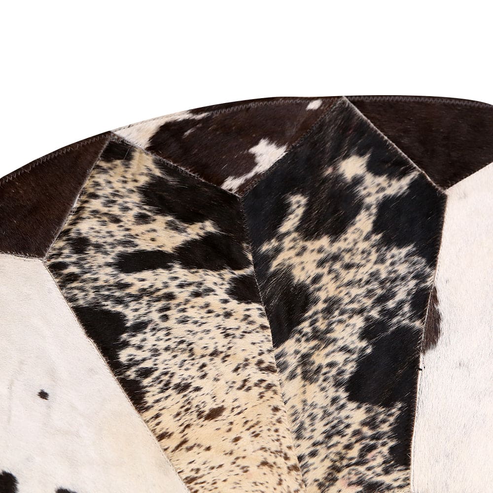 Patchwork Round Rug 3x3 FT