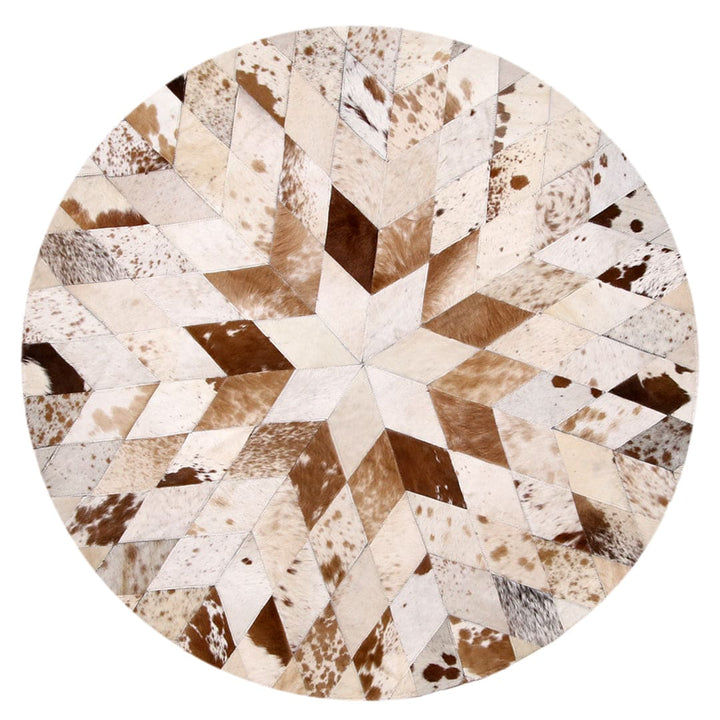 Patchwork Round Rug 3x3 FT