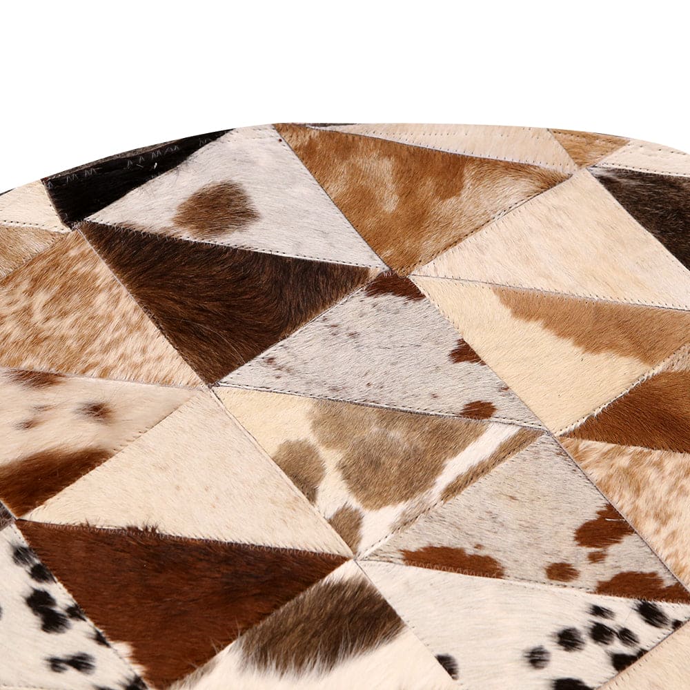 Patchwork Round Rug 3x3 FT