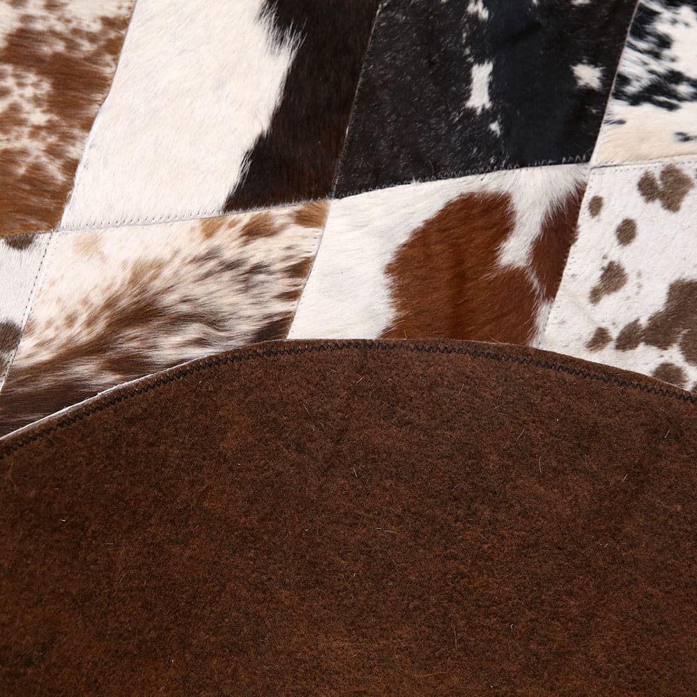 Patchwork Round Rug 3x3 FT