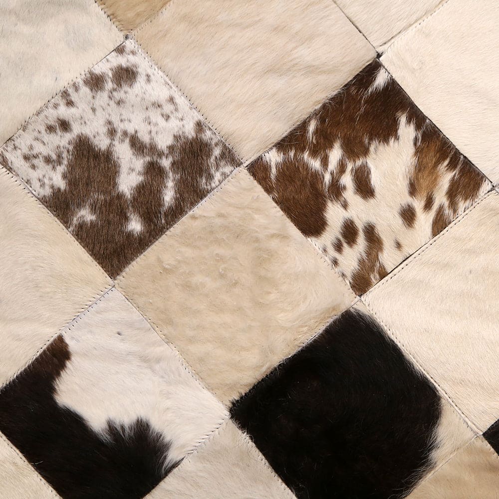 Cow Skin Patchwork Rug 4X6 ft