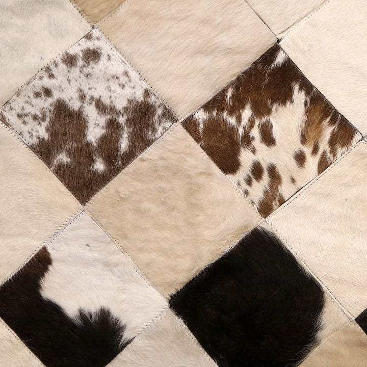 Cow Skin Patchwork Rug 4X6 ft
