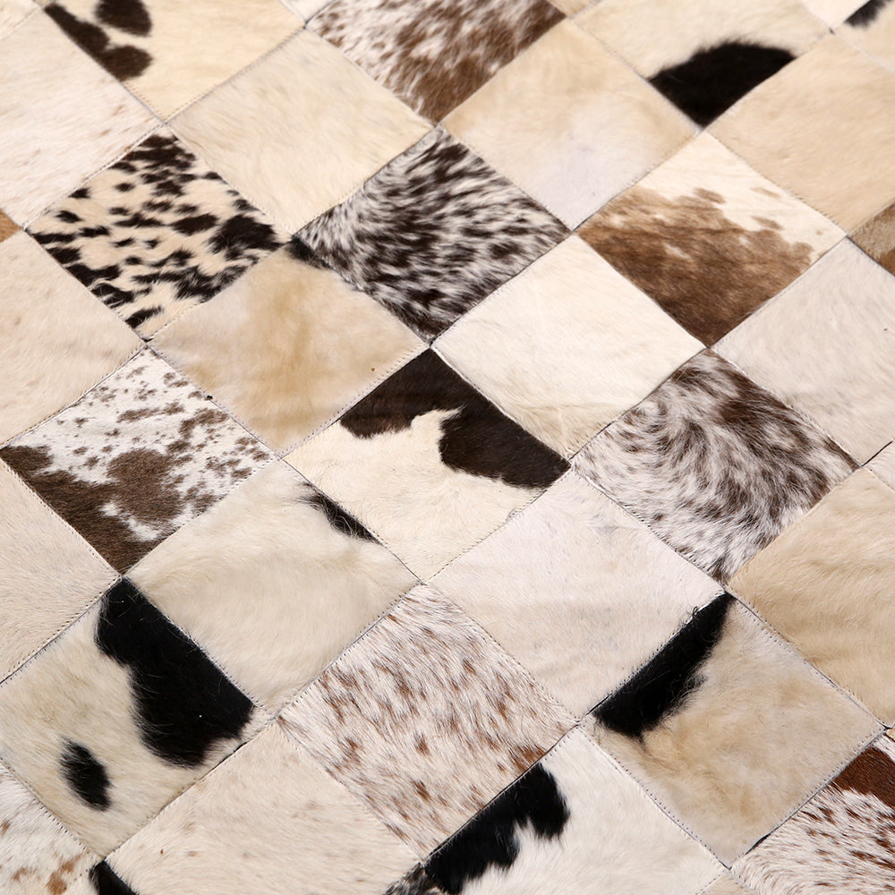 Cow Skin Patchwork Rug 4X6 ft