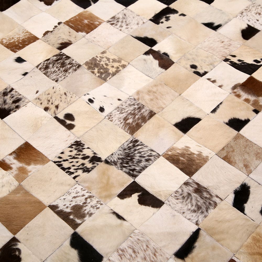 Cow Skin Patchwork Rug 4X6 ft