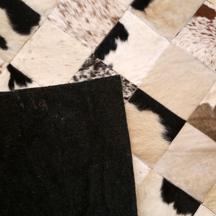 Cow Skin Patchwork Rug 4X6 ft