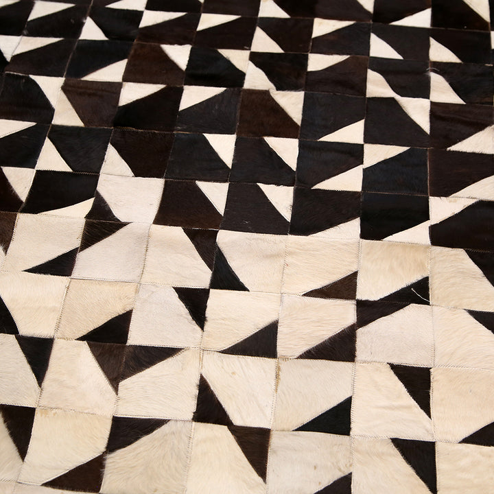 Cow Skin Patchwork Rug 4X6 ft