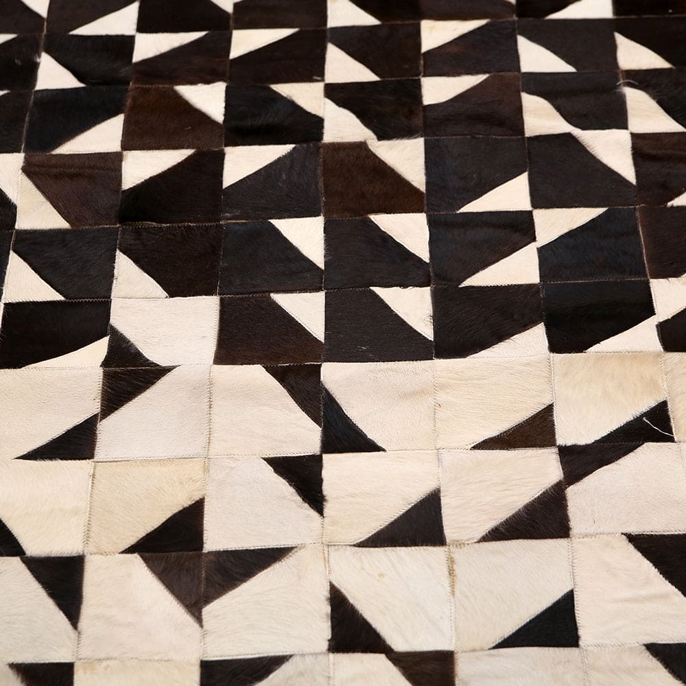 Cow Skin Patchwork Rug 4X6 ft