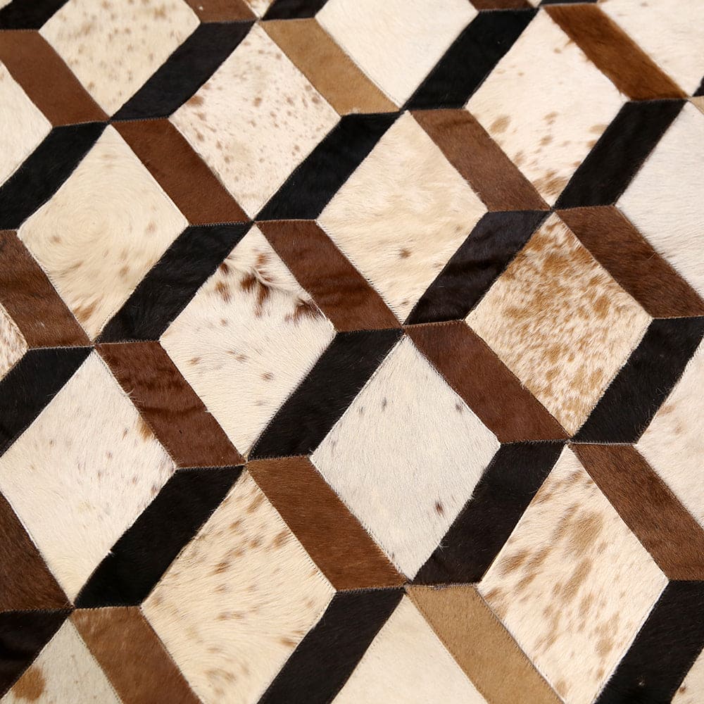 Cow Skin Patchwork Rug 3x5 ft