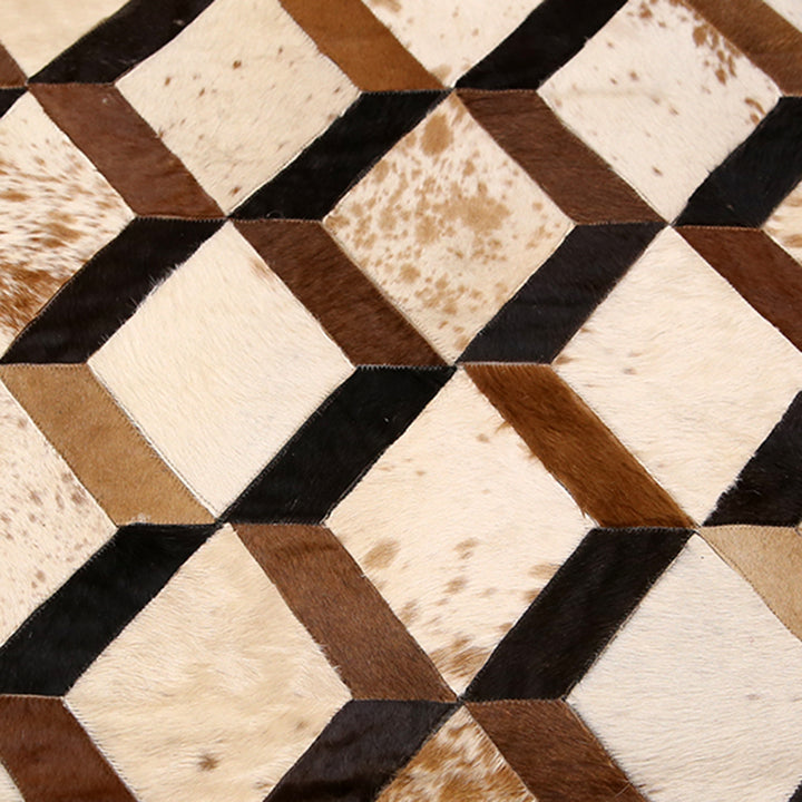 Cow Skin Patchwork Rug 3x5 ft