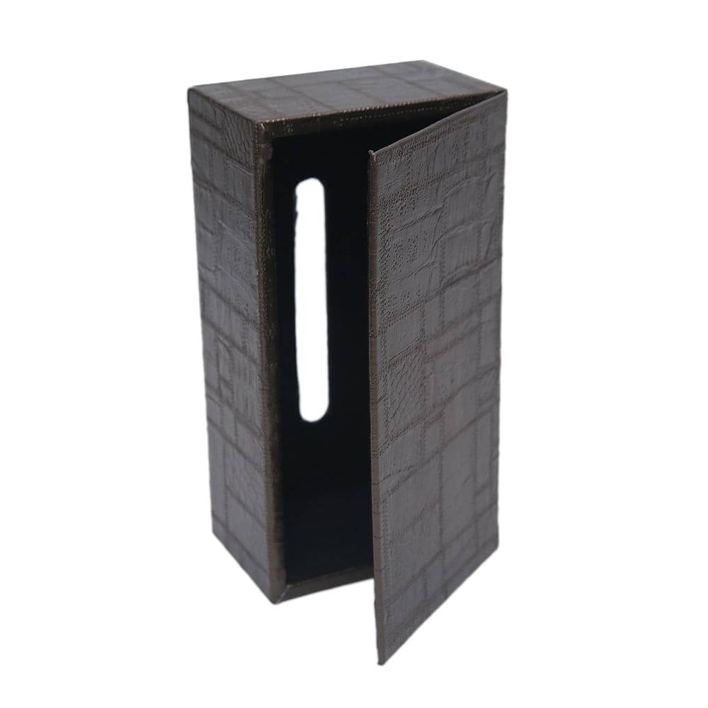 Brown Check Tissue Box (L)