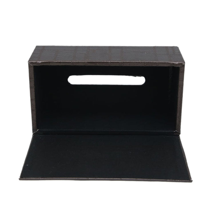 Brown Check Tissue Box (L)