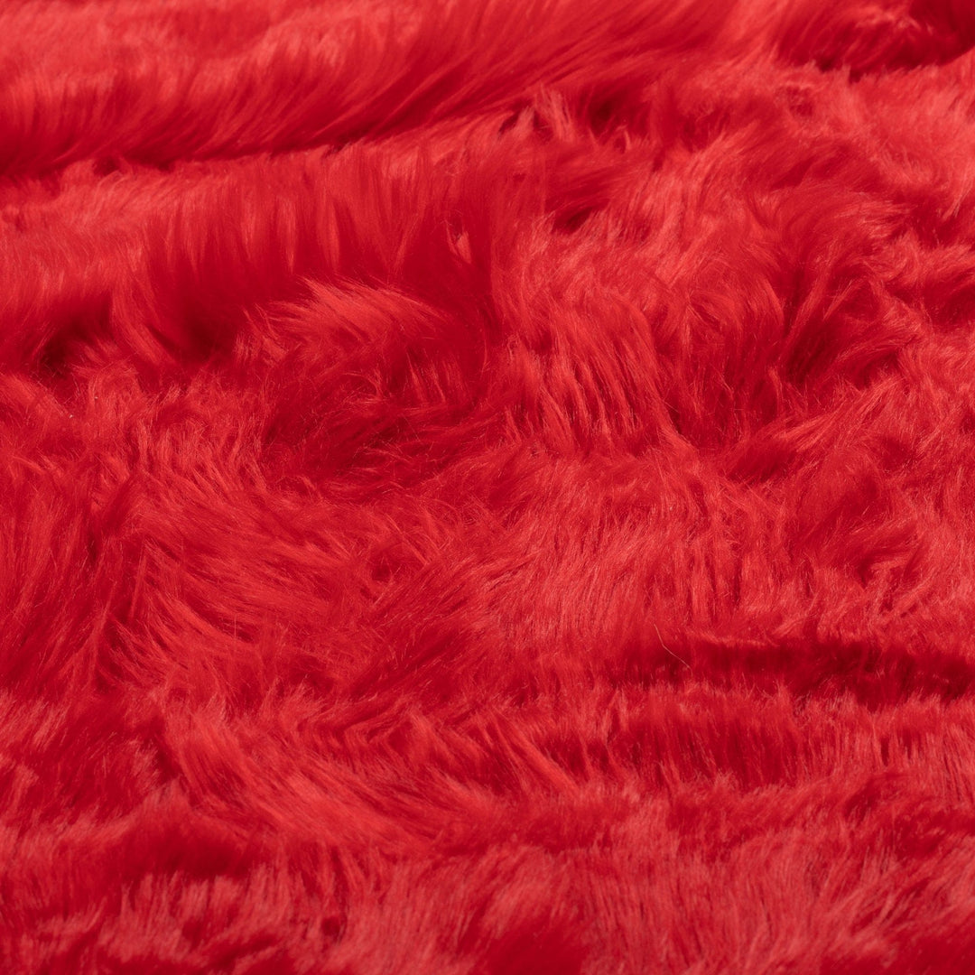 Red Small Fur Throw 2x3 ft