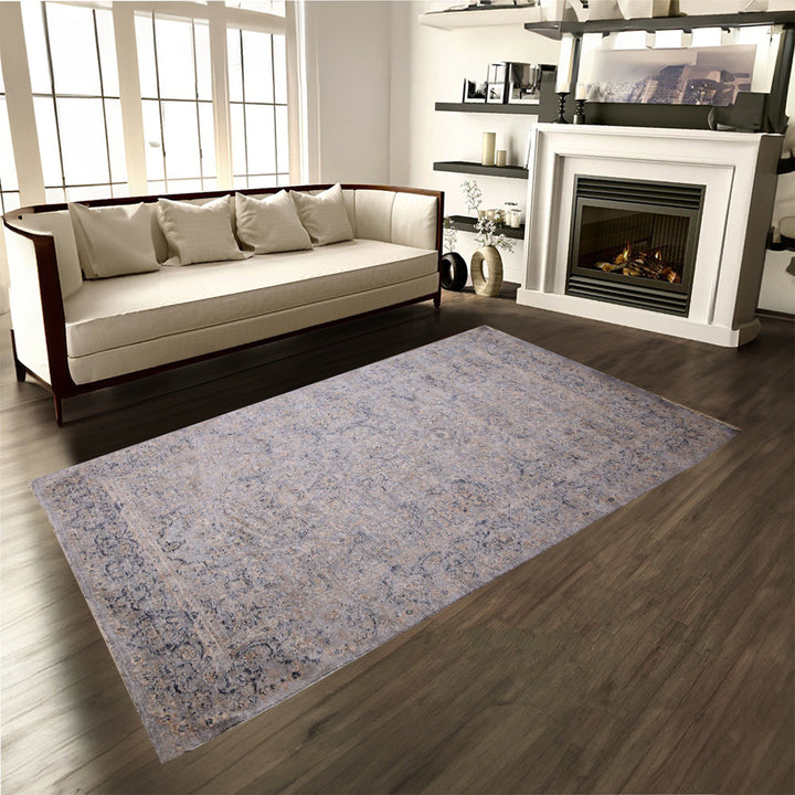 Grey Traditional Turkish Rug 4X6 Ft