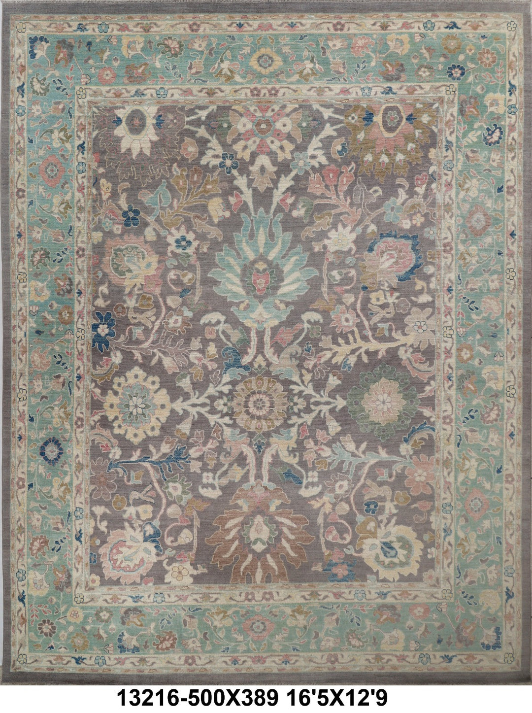 Oushak Handmade Rug 13x17