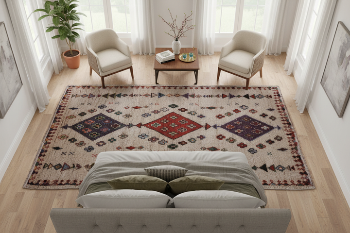 Antique Moroccan Handmade Rug 1001 Lifestyle