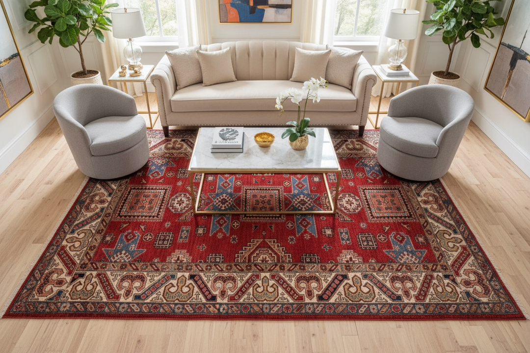 Antique Super Kazak Rug 2629 Lifestyle