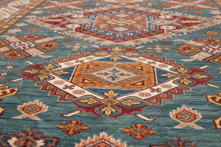 Antique Super Kazak Rug 4062 Close-up 2